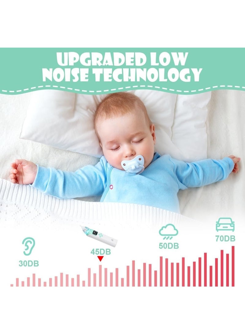 Electric Baby Nasal Aspirator Rechargeable Usb Baby Nose Cleaner With 3 Suction Levels 4 Silicone Tips Music Soothing Function Infant Nasal Cleaner For Newborns And Kids - Image 2