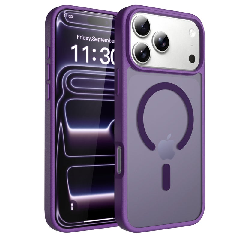 iPhone17Pro MagSafe Case Magnetic Back Cover,【Full Shockproof Protection】Translucent Matte Back - Image 1