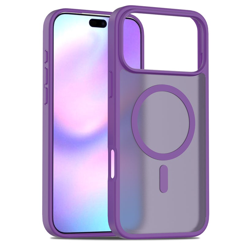 iPhone17Pro MagSafe Case Magnetic Back Cover,【Full Shockproof Protection】Translucent Matte Back - Image 2