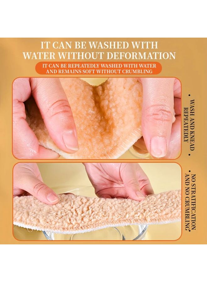 6pcs Thick Plush Lamb Velvet Insoles Size 40 Unisex Warm Anti Slip Soft Sole Beige White - Image 5