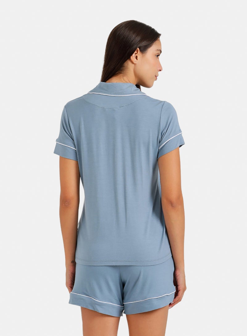 Carina Piped Short Pyjama Set - Image 4