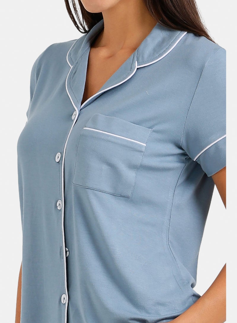 Carina Piped Short Pyjama Set - Image 5