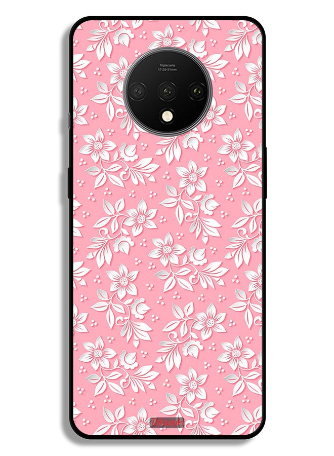Tolwak OnePlus 7T Protective Case Cover Flowers Background Pattern - Image 2