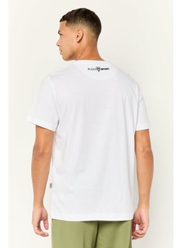 Plein Sport Men Sportswear Fit Short Sleeves Outdoor T-Shirt, White  - Image 4