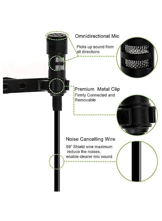 Beauenty Dynamic Lapel Collar Mic Voice Recording Filter Microphone for Singing YouTube Smartphones - Black (Pack of 1) - Image 4