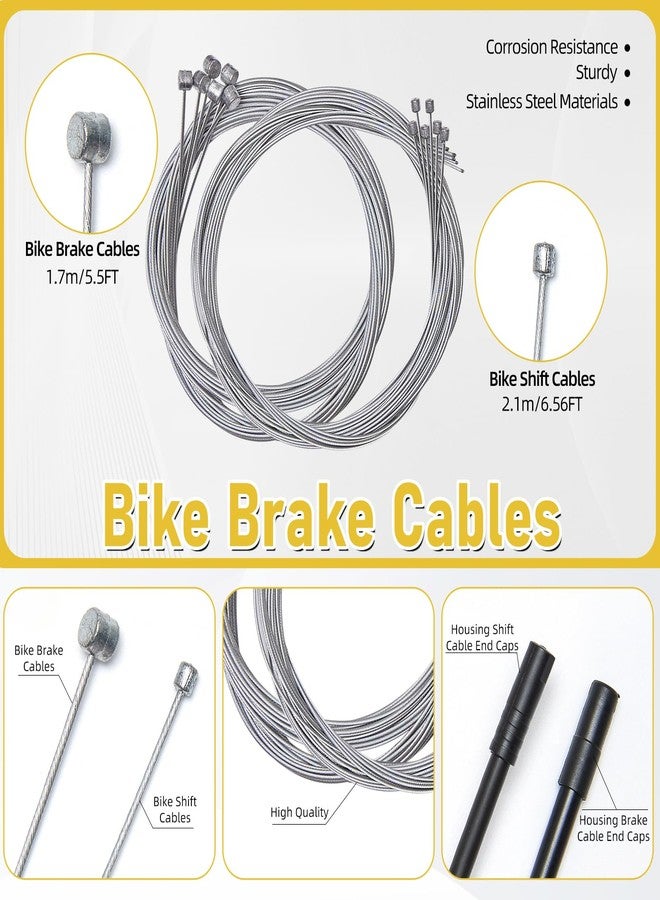 TFUTLT 103Pcs Bike Brake Cable Kit with Stainless Steel Bike Cable Cutter,Brake Cable and Bike Shifter Cable Housing Set with Bike Cable End Caps,Copper Sleeves and O-Rings Kit for Mountain Road Bike - Image 5