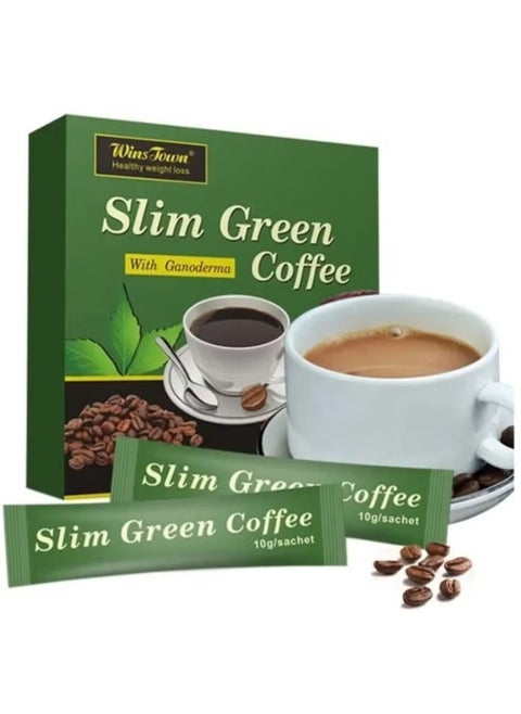 Slimming Light Green Coffee, Natural herbs Slimming lose, Ganoderma lucidum coffee, Weight Green Coffee with Ganoderma, box of 18 sticks