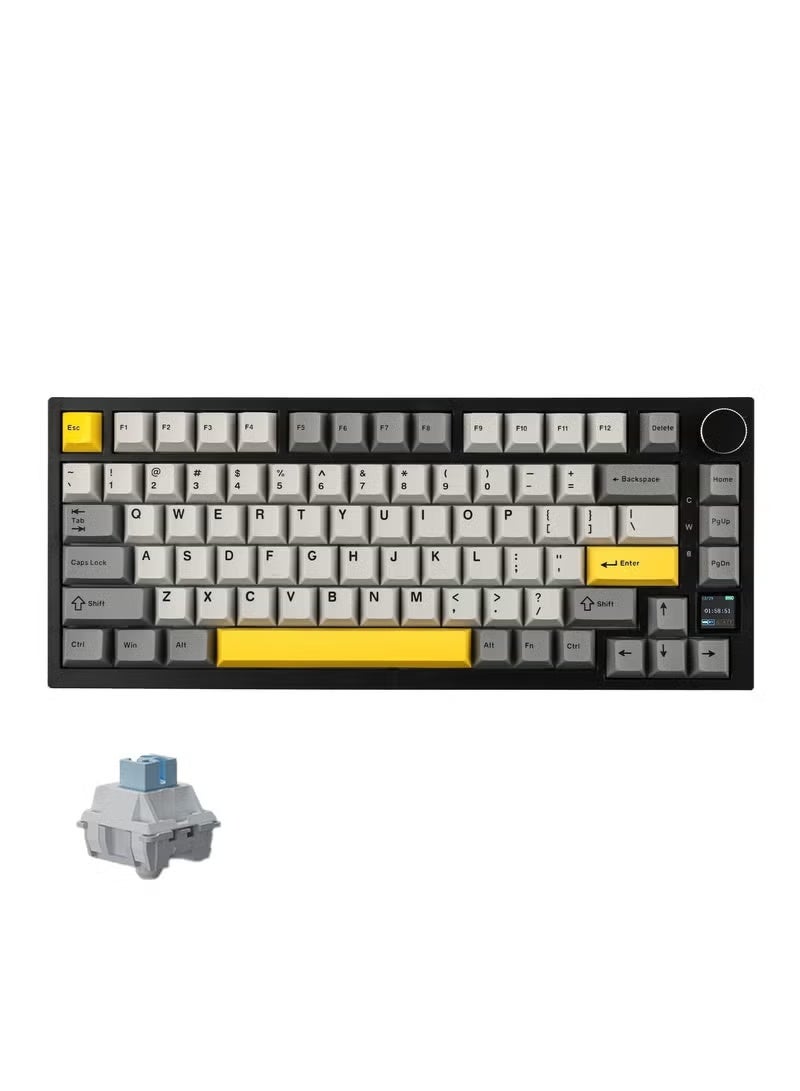 A-jazz AK820 Pro Mechanical Keyboard Wireless/Bluetooth/USB RGB Backlit Soundproofing Foam for PC Mac Win - Image 1