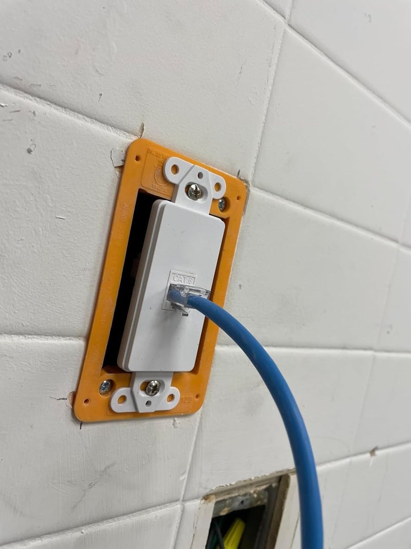 SATMAXIMUM 10 Pack Keystone Wall Plate 4 Port, White Decorator Insert Cover for Ethernet, HDMI, Coax, Cat6 Cat5, RJ45, Home & Office Installations - Image 5