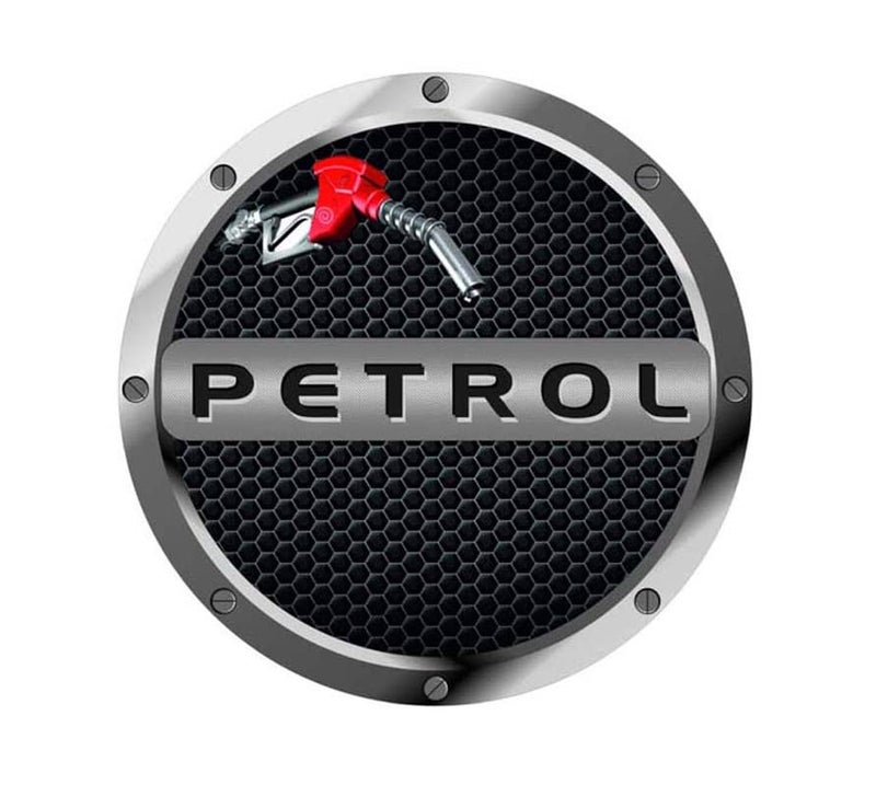 Auto E-Shopping Car Tank Petrol Sticker Sign Round Shape Vinyle Universal Size 5" x 5", Self-Adhesive - Image 1