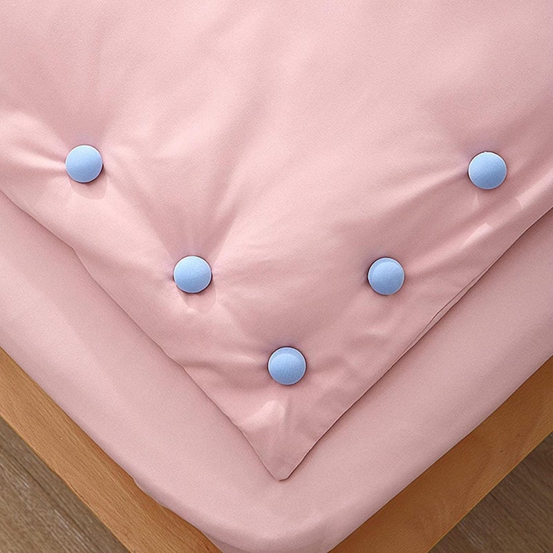 WhizFix WhizFix Quilt Holder Clips Bedroom Duvet Cover Fixing Clips with Buttons Pins for Blanket Bed Sheet Curtain Socks Mattress OneKey Unlock Comforter Pack of 6 Pink Sky  - Image 4