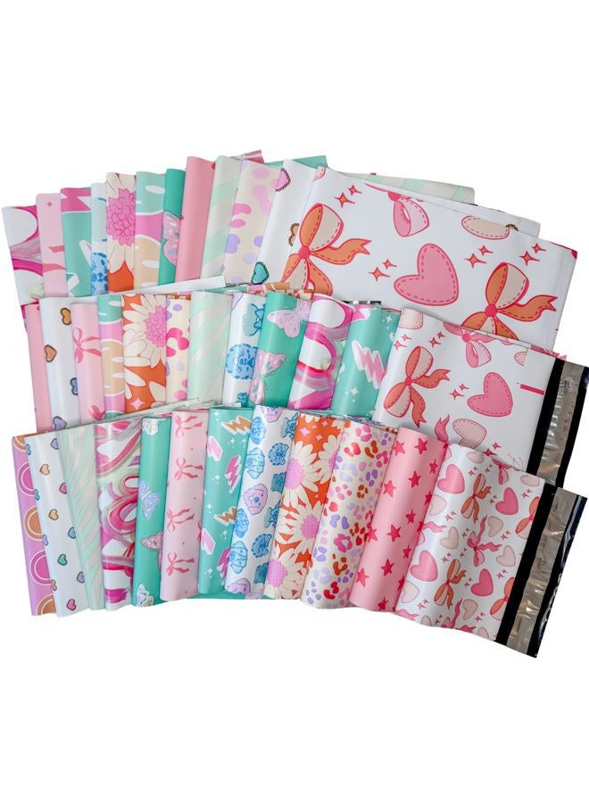 Pretty Package Store Designer Poly Mailer Variety Pack Heavy Duty Waterproof Self Seal Shipping Bags for Small Business Large Mailing Envelopes Bulk Tear Resistant Packaging 35 Pack - Image 1