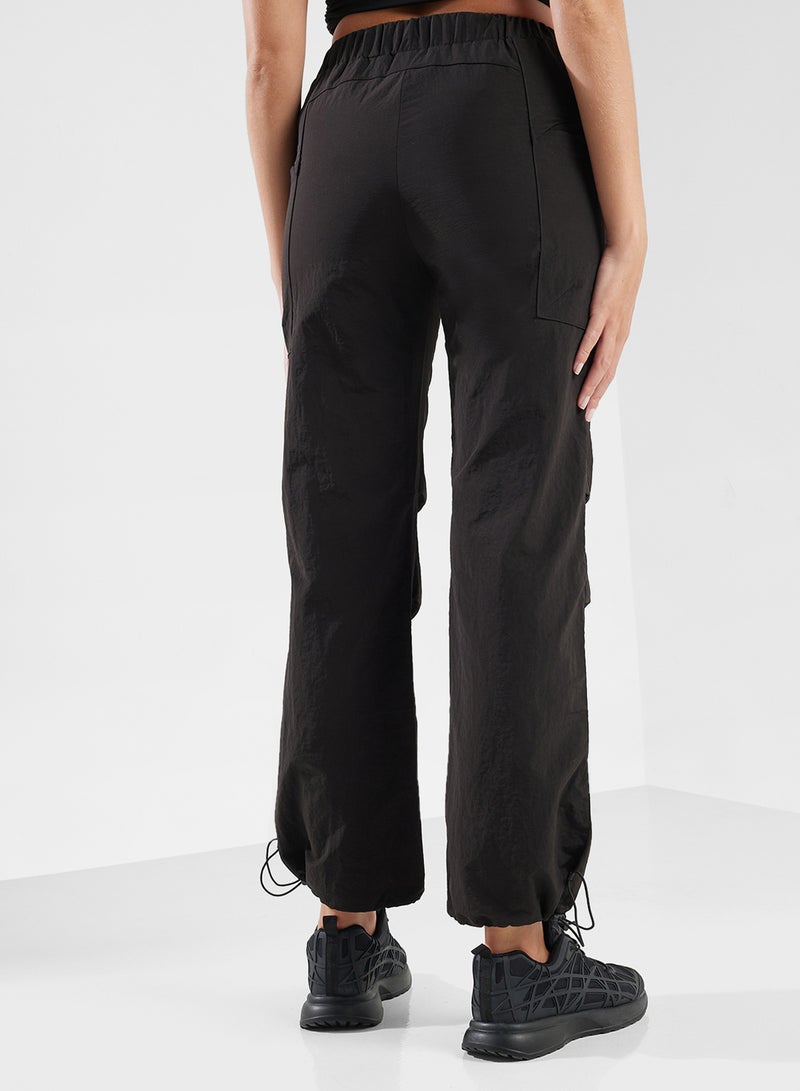 FRWD Elasticised Waist Wide Leg Parachute Pants  - Image 3