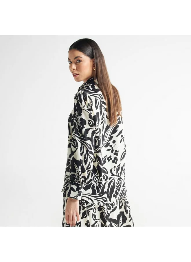 FAV All-Over Print Shirt with Long Sleeves