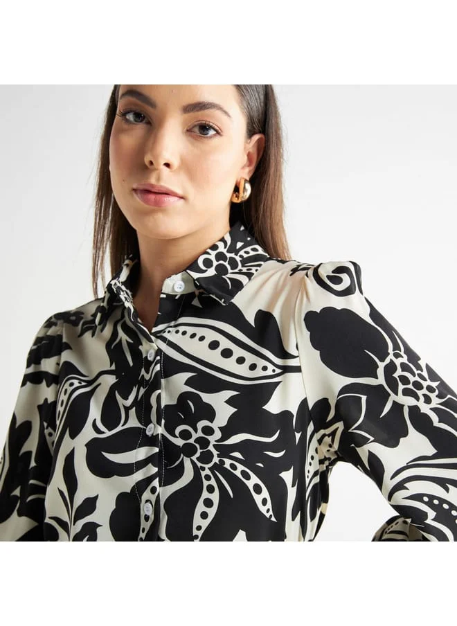 FAV All-Over Print Shirt with Long Sleeves