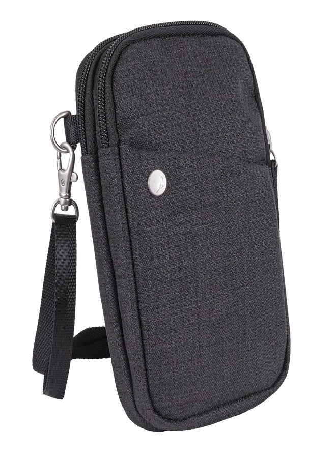 HAIKU Endeavor Pouch, Lightweight Small Crossbody bag, Zip-Around Cell Phone Purse Travel Pouch, Shoulder Bag with Card Slots and Removeable, Adjustable Strap, Black in Bloom - Image 2