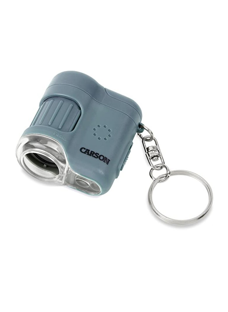 Carson Carson MicroMini 20x LED Lighted Pocket Microscope with Built-In UV and LED Flashlight - Blue  - Image 3