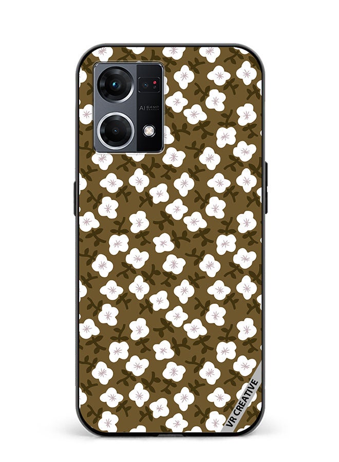 VR CREATIVE Protective Case Cover For Oppo Reno8 4G Flower Design Multicolour - Image 1