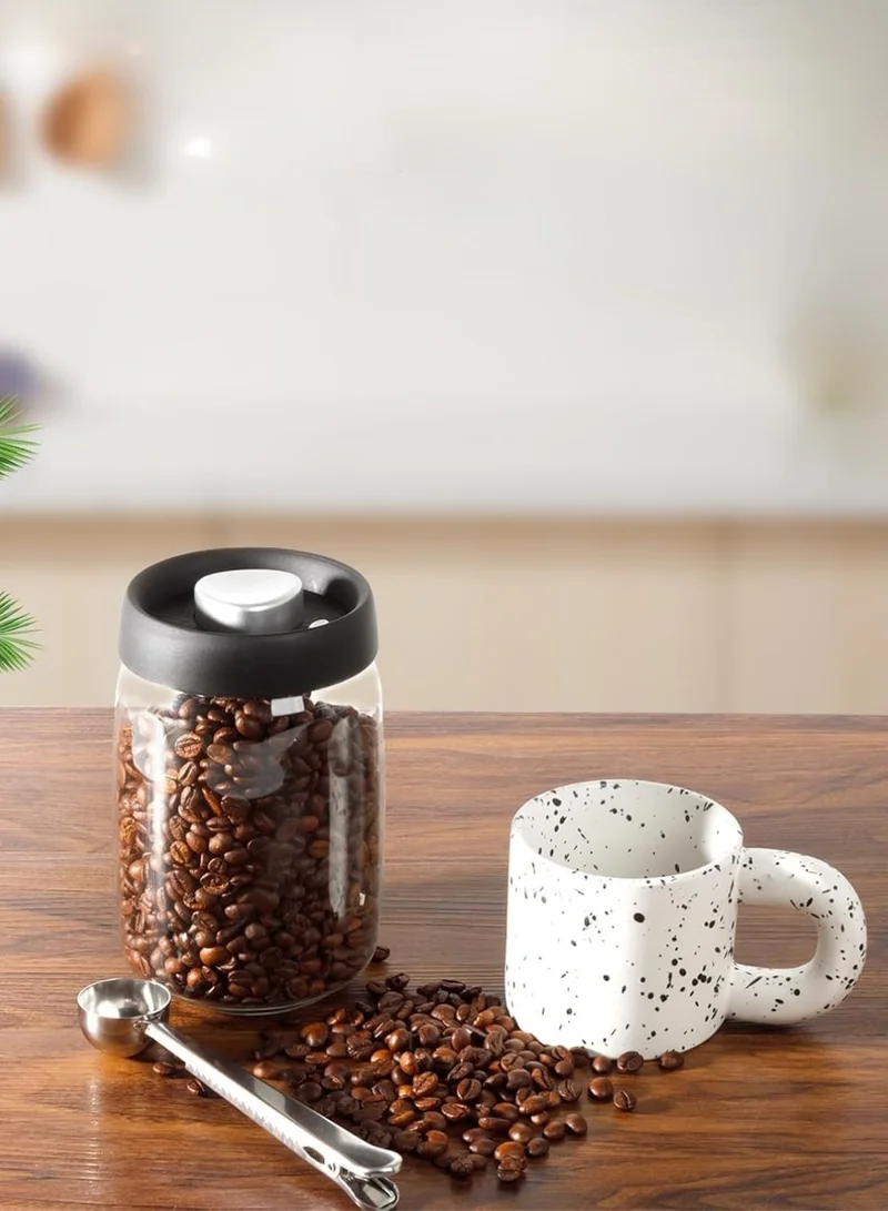 1Chase 600 Vacuum Sealed Borosilicate Glass Jars – 600ML Airtight Food Containers for Kitchen & Pantry (Set of 2)  | Best Price UAE