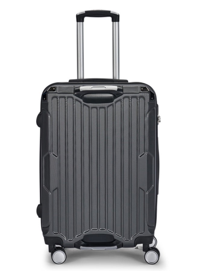 ليمرا طقم شنط سفر مكون من 3 حقائب أمتعة بعجلات و بتصميم صلب وقوي بمقاسات 28-24-20 بوصة لون رمادي غامق - Image 2