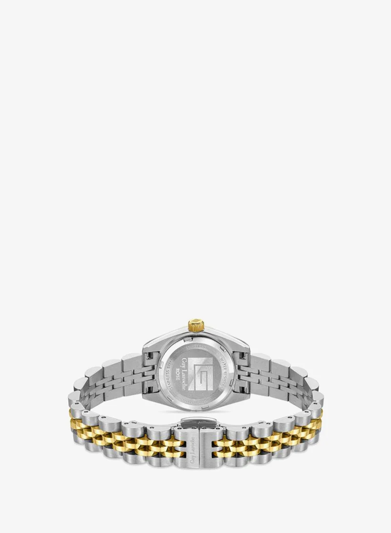 Guy Laroche White Mother-of-pearl Rose Stainless Steel Bracelet Analog Watch for Women, 26.5mm for Women | Best Price UAE