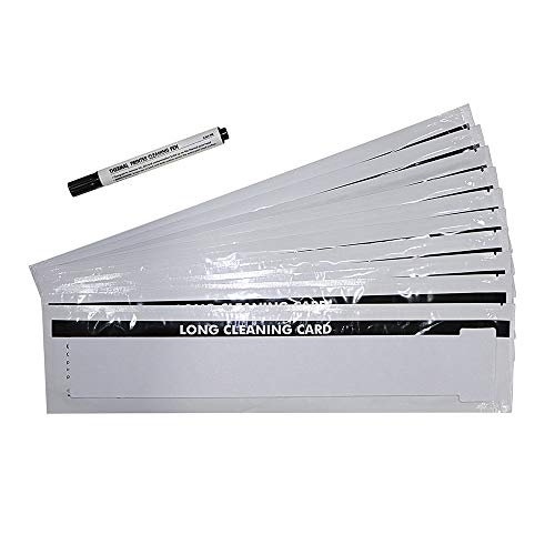 Ci Kyan Enduro/Duo, Dio Pro/Duo, Enduro3e Le, Mc200/Duo, Rio Pro Le, Rio Pro 360 ID Card Printer Cleaning Kit, Pack of 10 Long T Cards and 1 Cleaning Pen CK-3633-0053 - Image 2