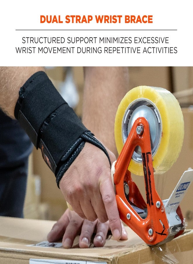 Ergodyne - 70026 ProFlex 4010 Double-Strap Right Wrist Support, Black, Large - Image 2
