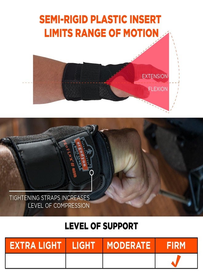 Ergodyne - 70026 ProFlex 4010 Double-Strap Right Wrist Support, Black, Large - Image 3