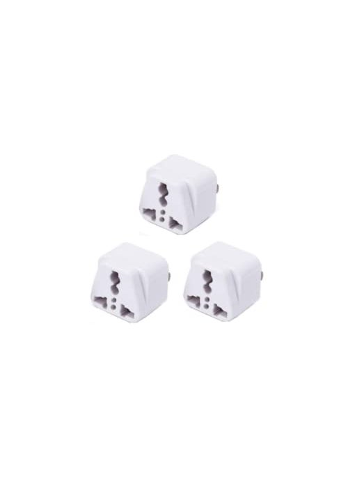 Mute Mute Universal Electrical Conversion Travel Adapter 3 Pin Plug Compatible USAUKChina More to India Type D Plug Pack of 3  - Image 1