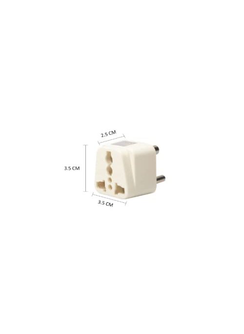 Mute Mute Universal Electrical Conversion Travel Adapter 3 Pin Plug Compatible USAUKChina More to India Type D Plug Pack of 3  - Image 2