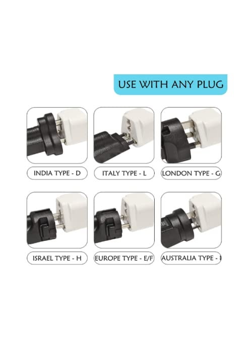 Mute Mute Universal Electrical Conversion Travel Adapter 3 Pin Plug Compatible USAUKChina More to India Type D Plug Pack of 3  - Image 5