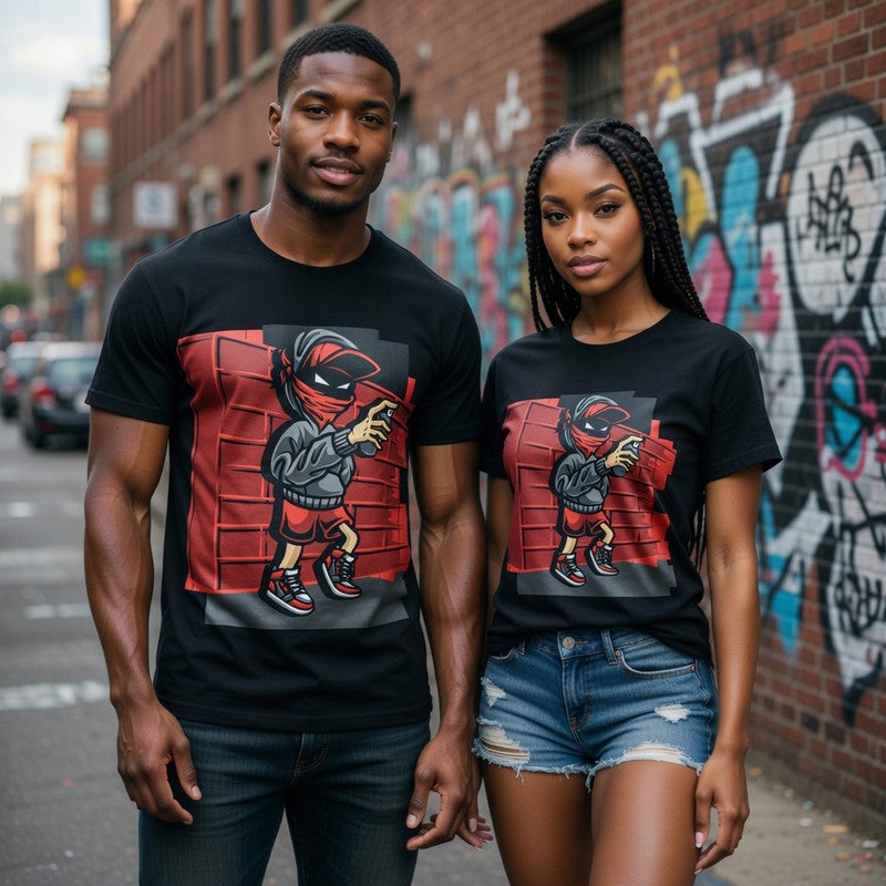 Dirty Lizard Black printed t-shirt with Street wear image 100% cotton 34 - Image 1