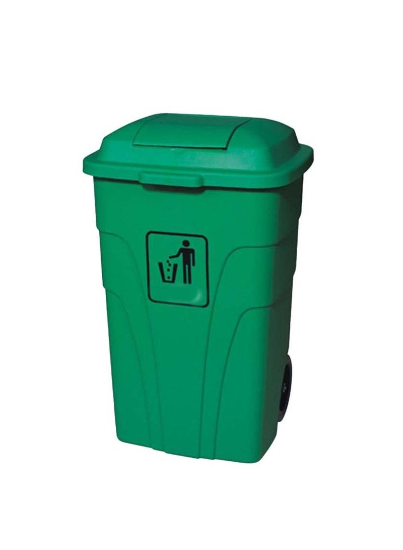 AKC AKC Plastic Trash Can Green 240 Liters 