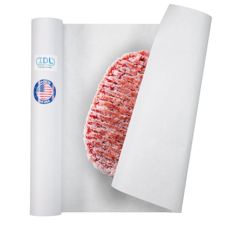 Freezer Paper Roll 18 x 1800 150 feet USAmade White Paper for Freezing Food Freezer Material with Special Coating for Meat Fish Strong Barrier Against Air and Moisture by IDL Packaging