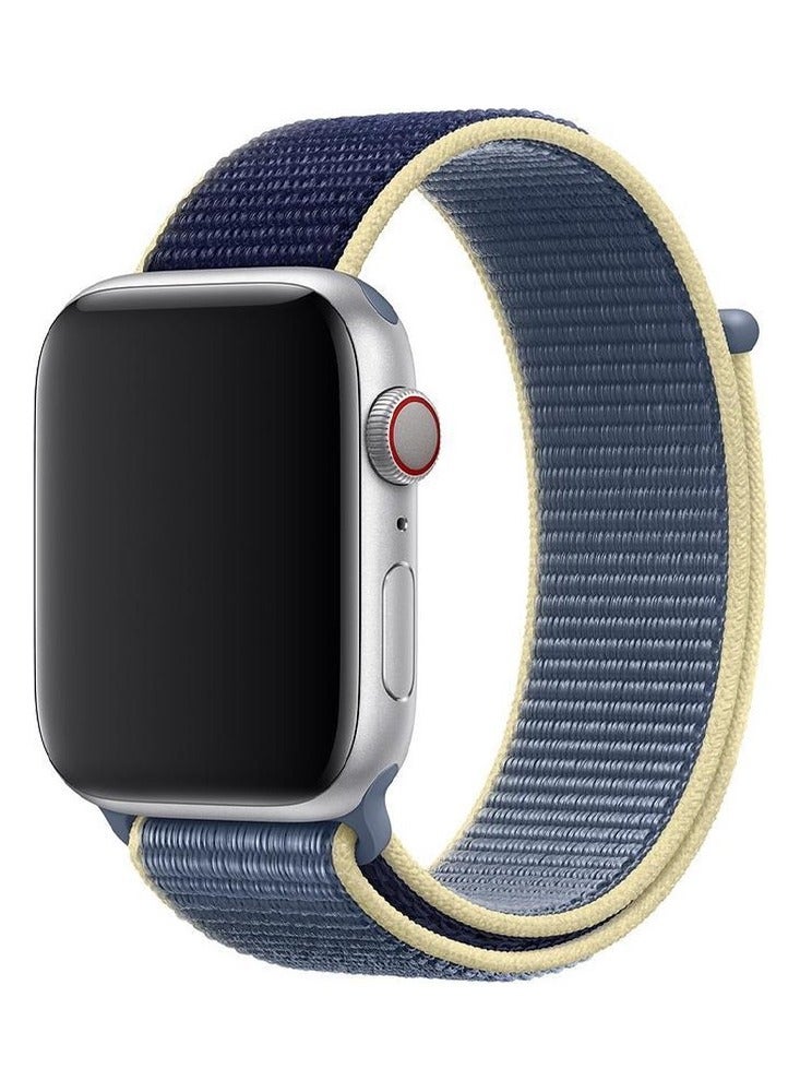 CATANES Nylon Woven Sport Strap for Apple Watch Trail Band 49mm 45mm 44mm iWatch Series Ultra/8/7/SE/6/5/4/3/2/1 Alaskan Blue - Image 2