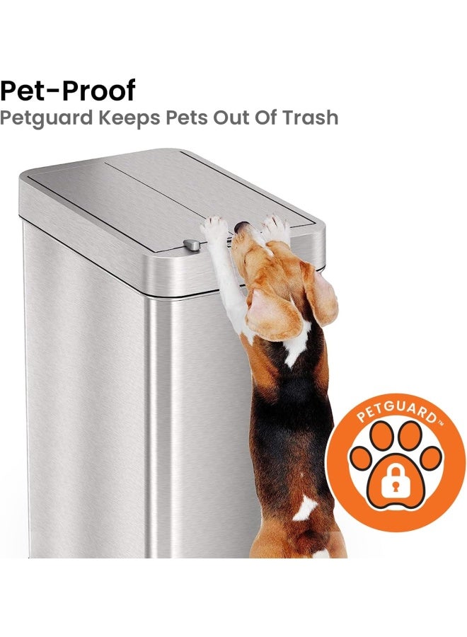 iTouchless Itouchless 18 Gallon Wings-Open Sensor Trash Can With Absorbx Odor Filter And Pet-Proof Lid, 68 Liter Stainless Steel Automatic Touchless Kitchen Garbage Bin  - Image 5