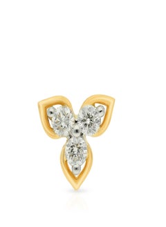 Malabar Gold and Diamonds دبوس أنف من الألماس الأصفر النقي 18 قيراطًا 750 درجة نقاء MNGNNP0289YVVSVS-GH للنساء  - Image 2