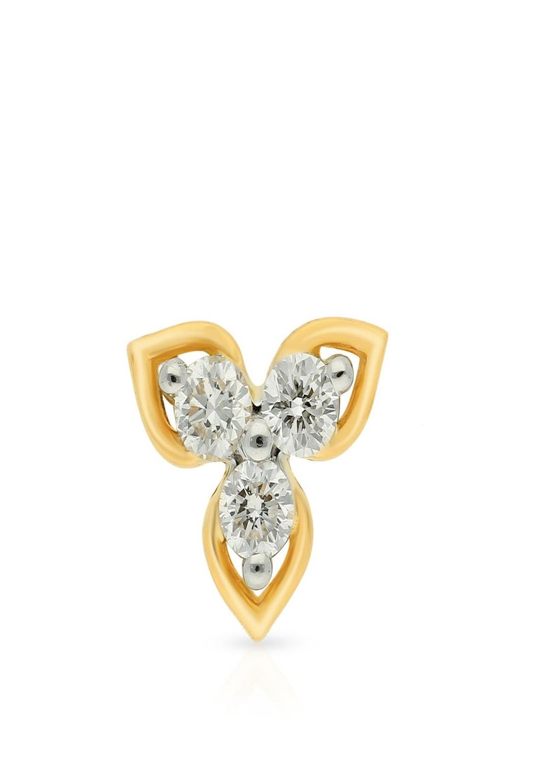 Malabar Gold and Diamonds 18 Carat 750 Purity Yellow Diamond Nosepin MNGNNP0289YVVSVS-GH for Women  - Image 2