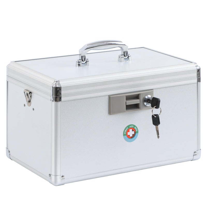 KYODOLED XLarge Medicine Lock Box Locked Medicine Box with Key Children Safe Medication Storage 148 x 89 x 89 Inch White