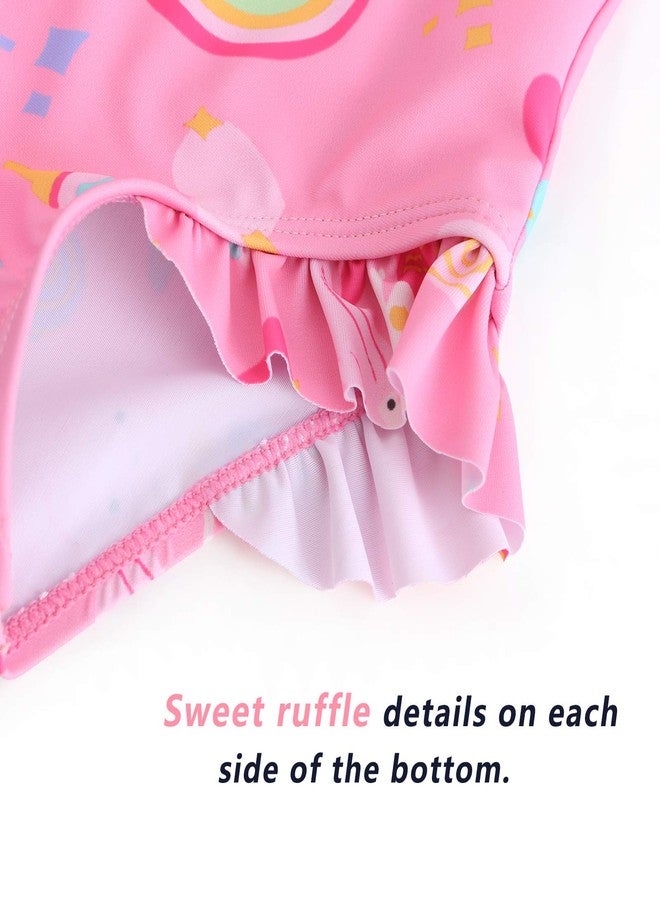 HowJoJo Baby Girls One Piece Swimsuits Long Sleeve Bathing Suits UPF 50+/Sun Protection Rash Guard Shirts 12-18 Month - Image 5
