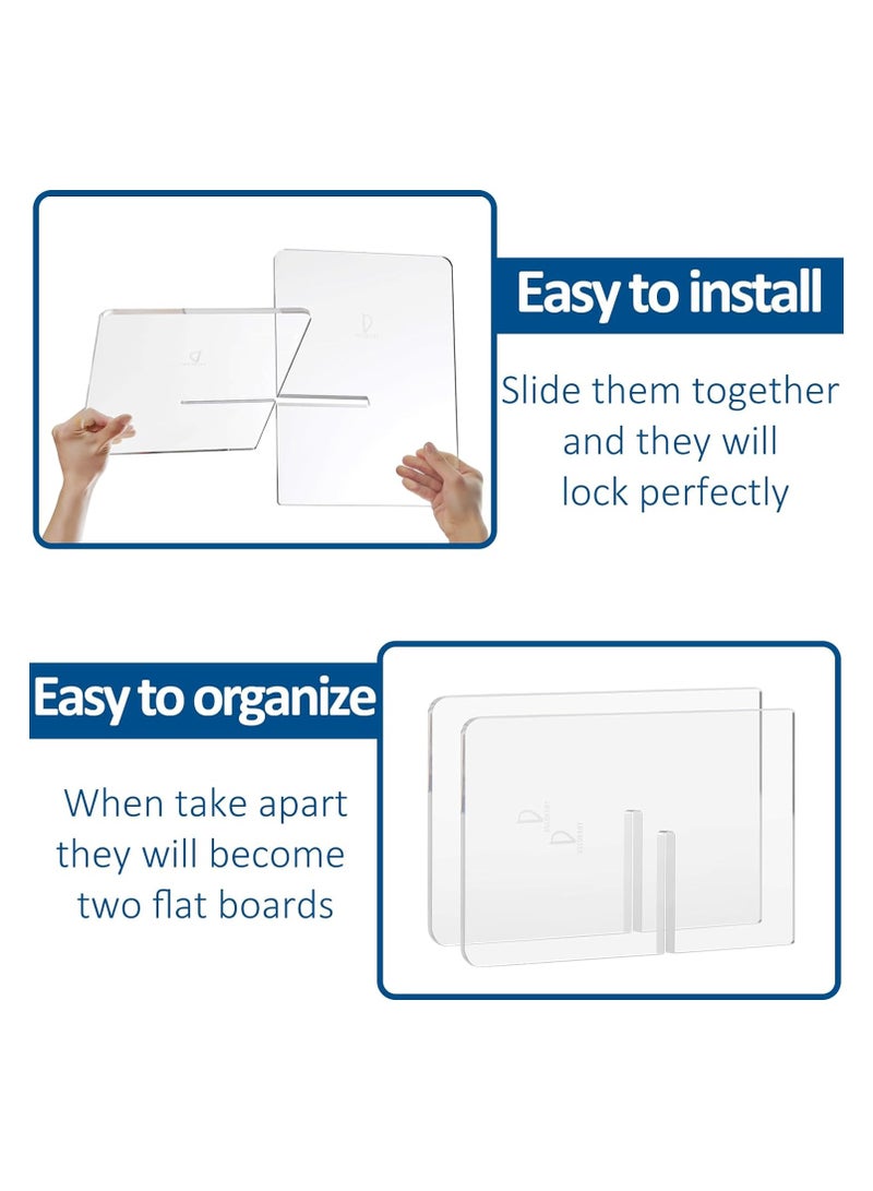 تي بي جي بي حامل كتاب أكريليك بحجم 11 × 7 × 6 بوصة، حامل عرض مفتوح للكتب الكبيرة مثل كتب الطهي، كتب الفن، الإنجيل، القرآن، دفتر الضيوف، حامل كتب للقراءة على الطاولة (شفاف) - Image 3