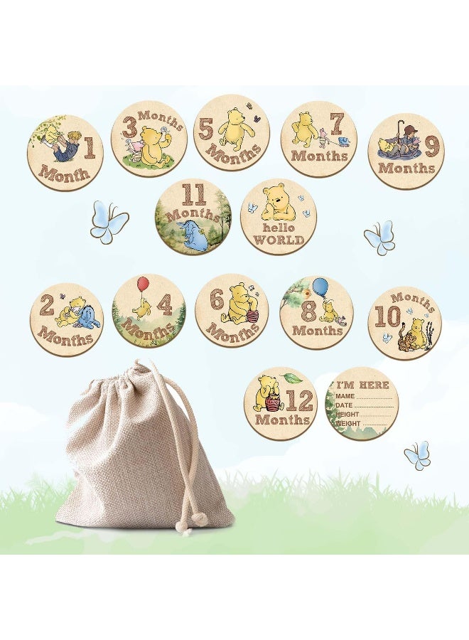ALodr 7 Pcs Winnie Baby Monthly Milestone Markers - Image 4
