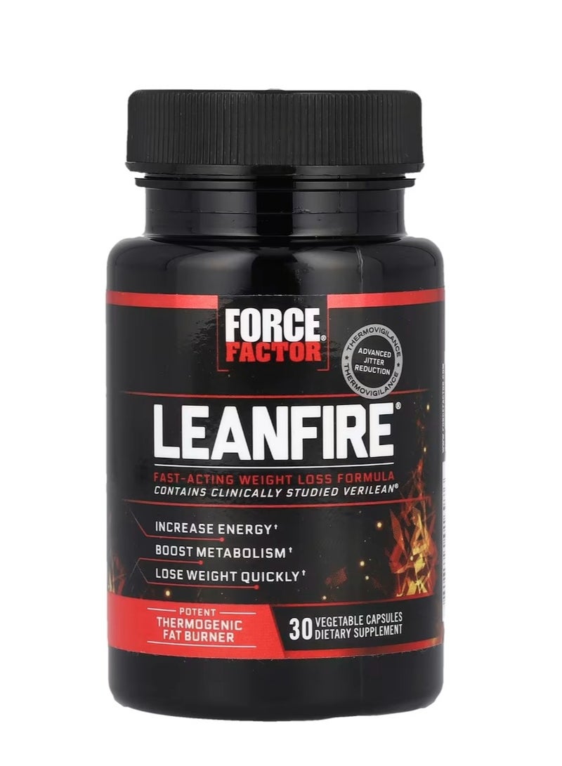 Force Factor LeanFire 30 Vegetable Capsules - Image 1