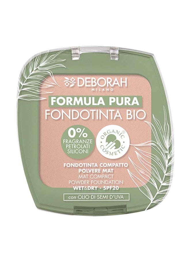 DEBORAH MILANO FORMULA PURA Fondotinta Bio (Compact) 3 
