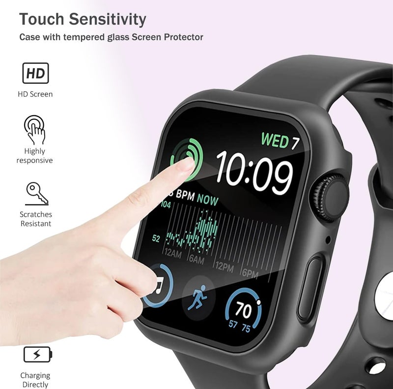 Pocoukate 12 Pack Case for 42mm Apple Watch Series 10, Series 11, with Tempered Glass Screen Protector Full Scratch-Resistant Protective Cover Bumper for Apple Watch Series 10/11 42 mm - Image 2