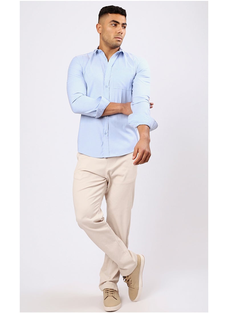 RAVIN Solid Long Sleeves Light Blue Shirt  - Image 3