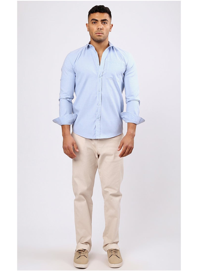 RAVIN Solid Long Sleeves Light Blue Shirt  - Image 4