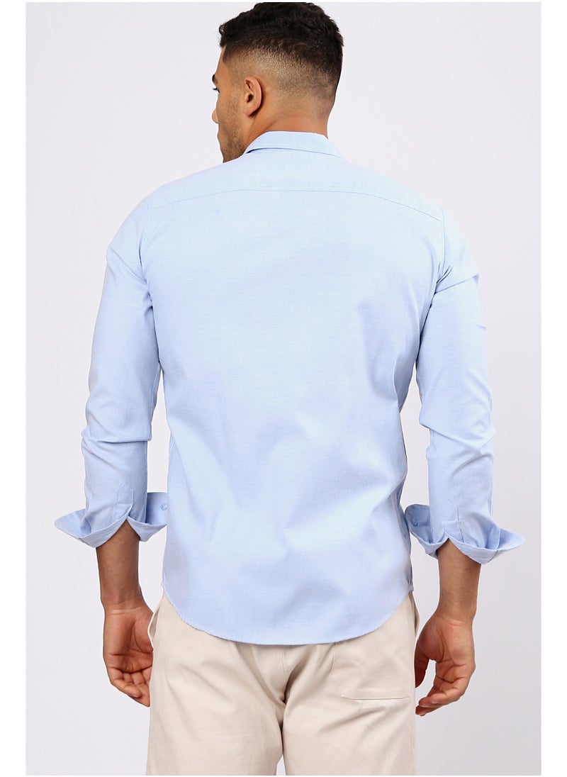 RAVIN Solid Long Sleeves Light Blue Shirt  - Image 5