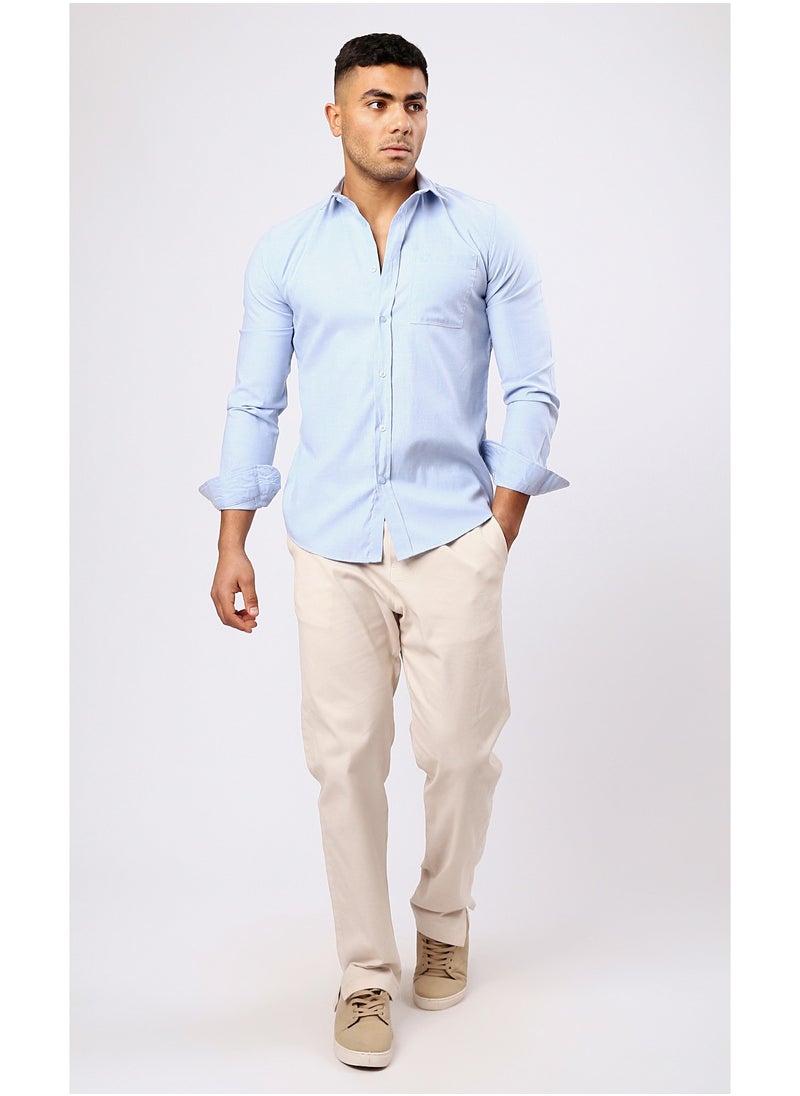RAVIN Solid Long Sleeves Light Blue Shirt  - Image 2