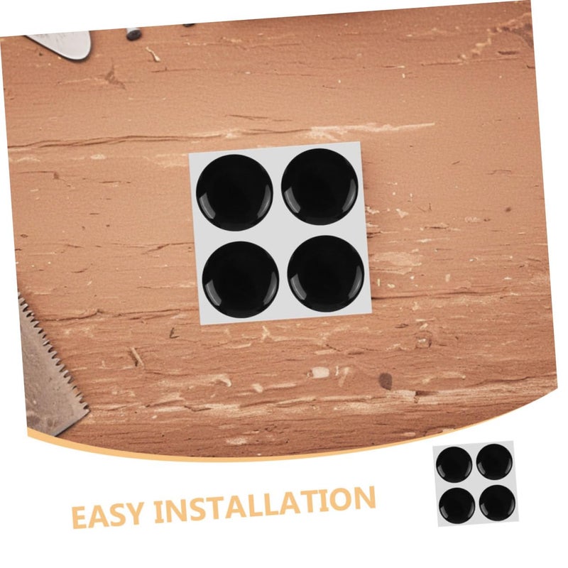 Black Car Door Lock Keyhole Protector Stickers 8Pcs Durable Easy Installation Vehicle Decoration - Image 4